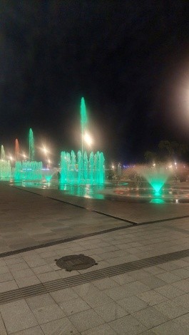 Аллея фонтанов на площади Ленина г. Благовещенск