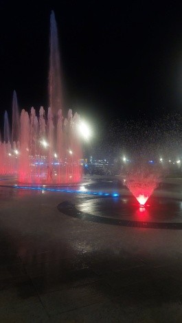 Аллея фонтанов на площади Ленина г. Благовещенск