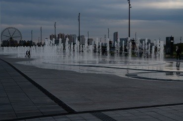 Аллея фонтанов на площади Ленина г. Благовещенск